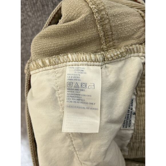 Tommy Hilfiger Jeans Corduroy Pants Womens Size 6 Tan Cotton Pockets Bootcut Y2K - Picture 5 of 12
